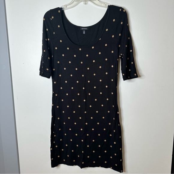 Le chateau black and gold polka dot dress - Picture 1 of 9
